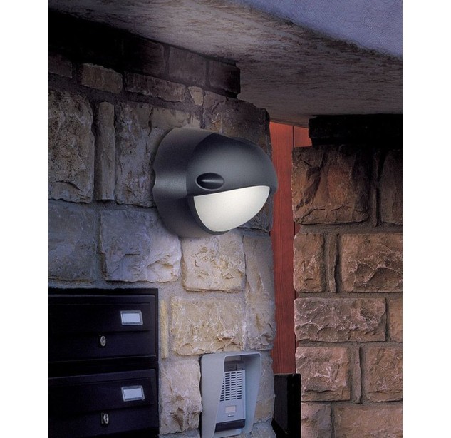Sieninis lauko šviestuvas AIRY TOP OVALE 300 Black IP54 Sieninis lauko šviestuvas AIRY TOP OVALE 300 Black IP54