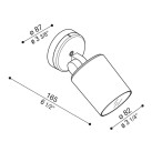 Lauko prožektorius NOA 100 Wall 16W 3000K IP66 Grey Lauko prožektorius NOA 100 Wall 16W 3000K IP66 Grey
