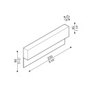 Sieninis lauko šviestuvas TAPE 220 Dark Grey 6W IP66 Sieninis lauko šviestuvas TAPE 220 Dark Grey 6W IP66