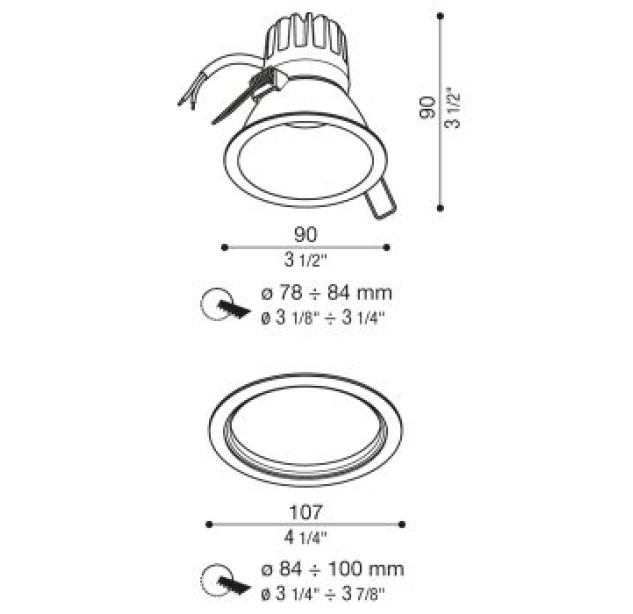 Įleidžiamas šviestuvas POP 80T WHITE 7W IP65 Įleidžiamas šviestuvas POP 80T WHITE 7W IP65