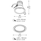 Įleidžiamas šviestuvas POP 80T WHITE 7W IP65 Įleidžiamas šviestuvas POP 80T WHITE 7W IP65