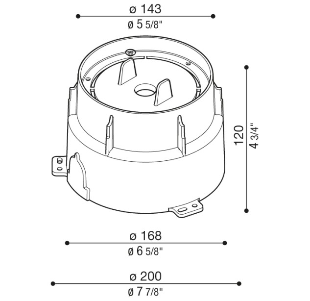 Įleidžiama montavimo dėžutė CNC 150