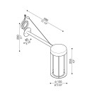 Sieninis lauko šviestuvas LULA UP BRACKET 150 3000K 12W LL15304W3 dimeriuojamas Sieninis lauko šviestuvas LULA UP BRACKET 150 3000K 12W LL15304W3 dimeriuojamas