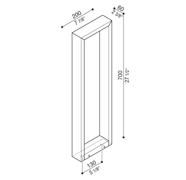 Lauko LED pastatomas šviestuvas Arke 700 6,5W 3000K IP66 LL14102K3