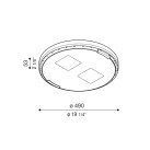 Lubinis/Pakabinamas LED šviestuvas Beta 2 95W 4000K IP66 LL16004BS9N Lubinis/Pakabinamas LED šviestuvas Beta 2 95W 4000K IP66 LL16004BS9N