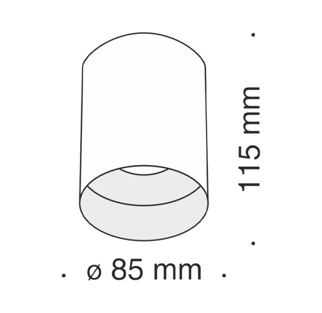 Lubinis šviestuvas SLIM C014CL-01B