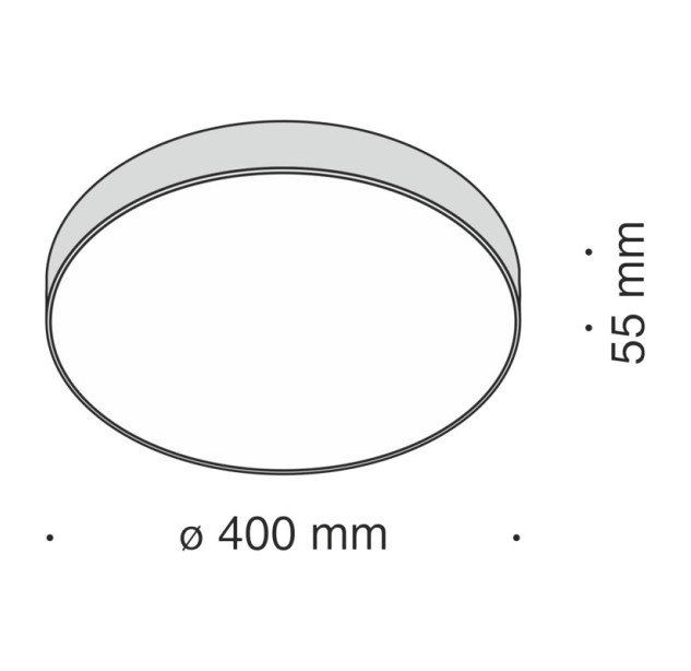 Lubinis šviestuvas ZON 4000K C032CL-L48B4K Lubinis šviestuvas ZON 4000K C032CL-L48B4K