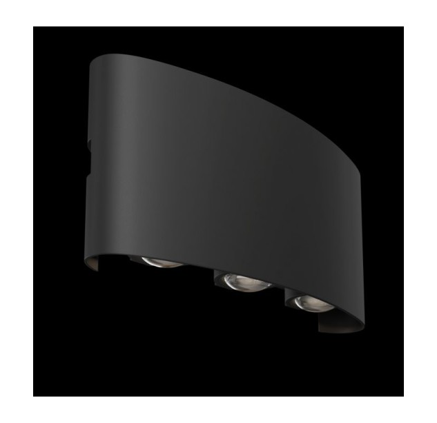 Sieninis lauko šviestuvas STRATO 6W BLACK Sieninis lauko šviestuvas STRATO 6W BLACK