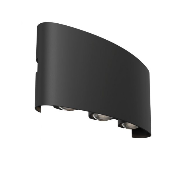 Sieninis lauko šviestuvas STRATO 6W BLACK Sieninis lauko šviestuvas STRATO 6W BLACK