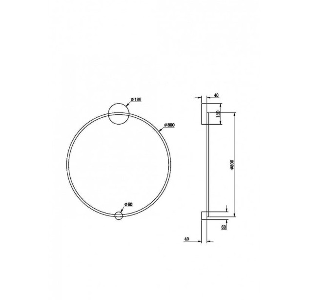 Sieninis šviestuvas HALO MOD005WL-L46BSK1 Sieninis šviestuvas HALO MOD005WL-L46BSK1