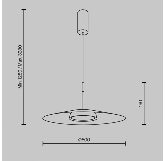 Pakabinamas šviestuvas EI 3000K 12W MOD041PL-L15W3K1