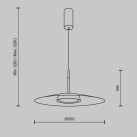 Pakabinamas šviestuvas EI 3000K 12W MOD041PL-L15W3K1