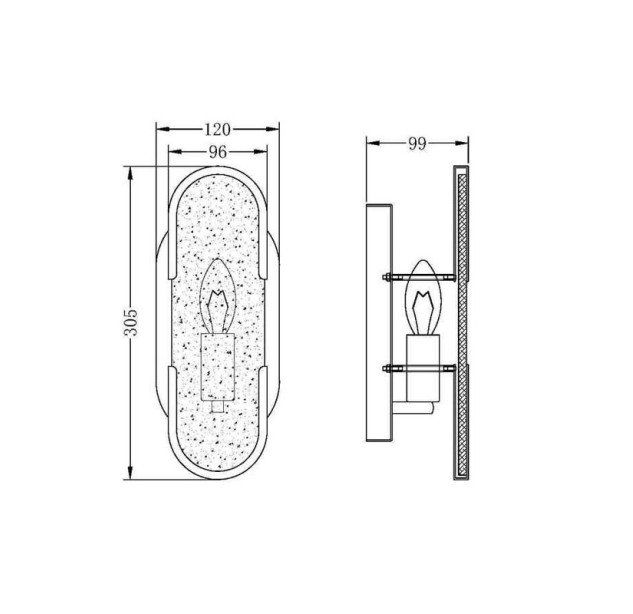Sieninis šviestuvas MARMO MOD099WL-01G3 Sieninis šviestuvas MARMO MOD099WL-01G3