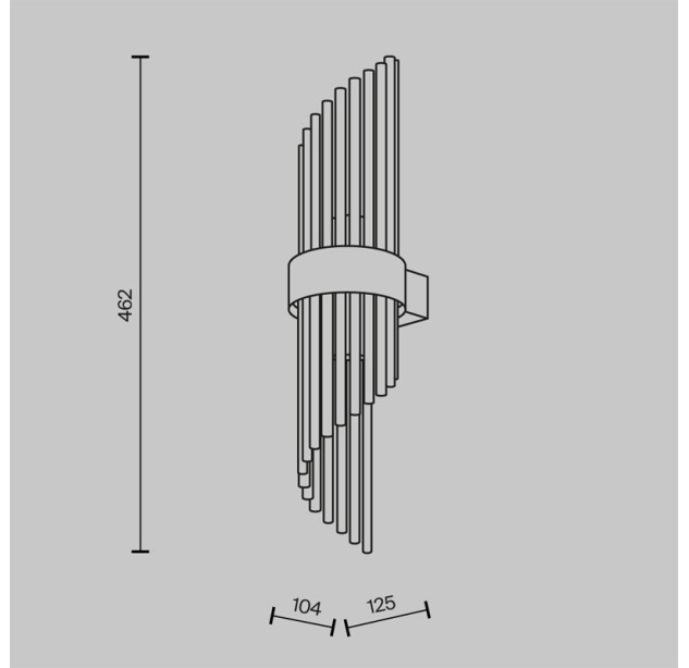 Sieninis šviestuvas FRAME MOD174WL-02G Sieninis šviestuvas FRAME MOD174WL-02G