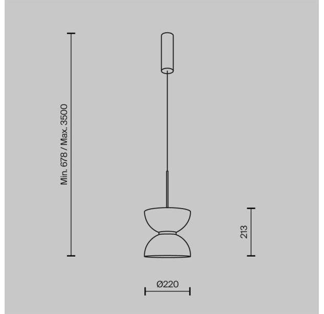 Pakabinamas šviestuvas KYOTO 3000K 11W MOD178PL-L11W3K