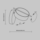 Sieninis šviestuvas NUANCE 3000K 4W MOD180WL-L4B3K Sieninis šviestuvas NUANCE 3000K 4W MOD180WL-L4B3K