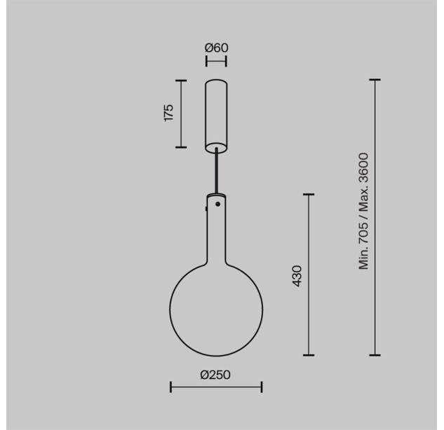 Pakabinamas šviestuvas NEBULA 3000K 6W MOD182PL-L6B3K Pakabinamas šviestuvas NEBULA 3000K 6W MOD182PL-L6B3K