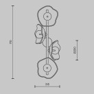 Sieninis šviestuvas MIRACLE MOD207WL-04BS