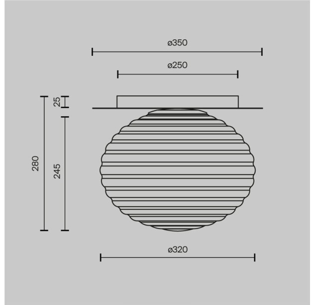 Lubinis šviestuvas REELS MOD268CL-01G