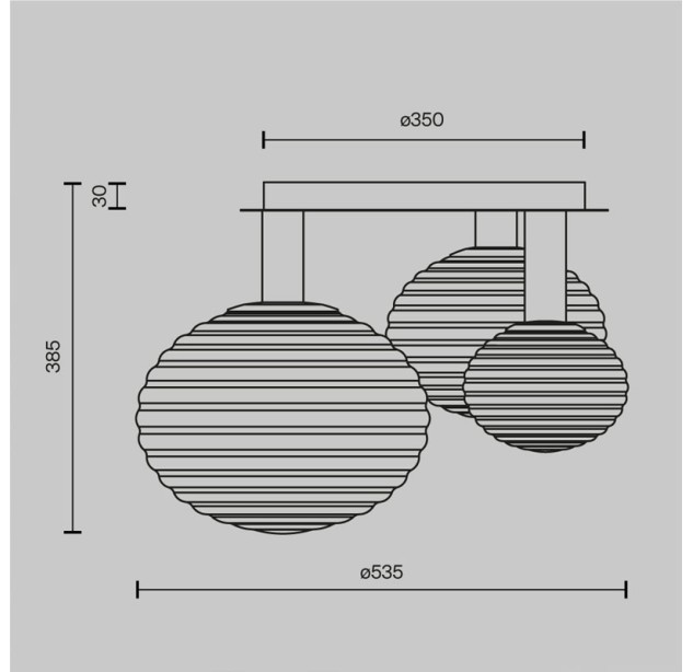 Lubinis šviestuvas REELS MOD268CL-03B