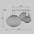 Lubinis šviestuvas REELS MOD268CL-03G
