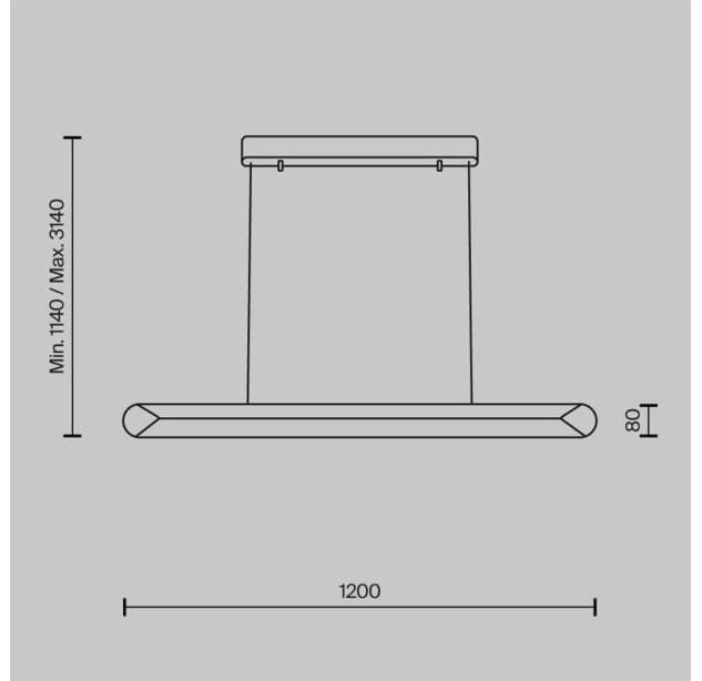 Pakabinamas šviestuvas MOTION 3000K 40W MOD276PL-L40W3K dimeriuojamas