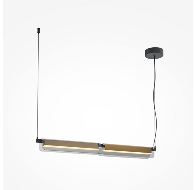 Pakabinamas šviestuvas Flat 3000K 20W black/brass Pakabinamas šviestuvas Flat 3000K 20W black/brass