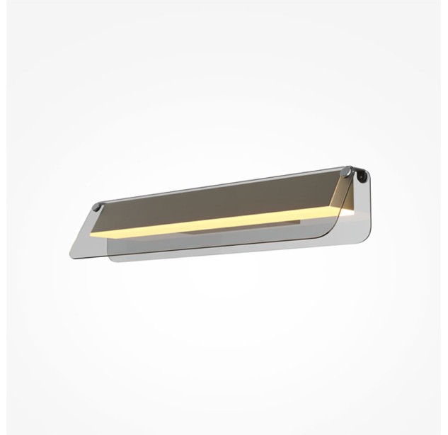 Sieninis šviestuvas Flat 3000K 10W black/brass/grey Sieninis šviestuvas Flat 3000K 10W black/brass/grey