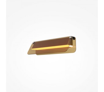 Sieninis šviestuvas Flat 3000K 6W black/brown