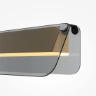 Sieninis šviestuvas Flat 3000K 6W black/brass/grey Sieninis šviestuvas Flat 3000K 6W black/brass/grey