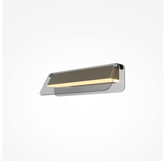 Sieninis šviestuvas Flat 3000K 6W black/brass/grey Sieninis šviestuvas Flat 3000K 6W black/brass/grey