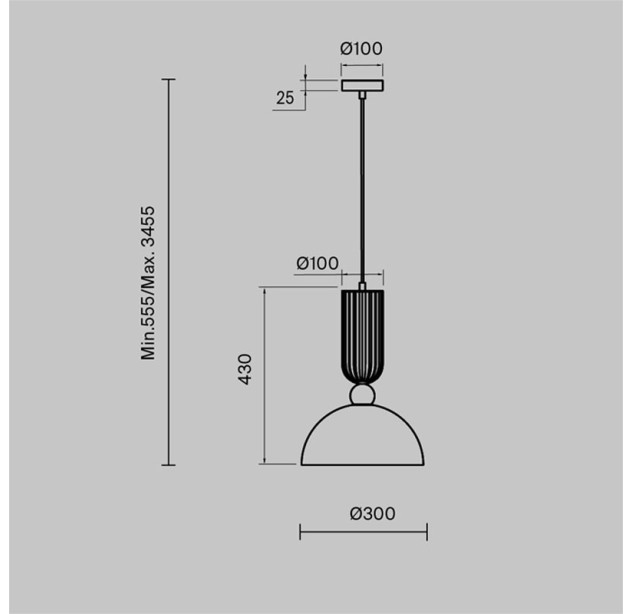 Pakabinamas šviestuvas Antic 2700K 60W E27x1 MOD302PL-01CG1 Pakabinamas šviestuvas Antic 2700K 60W E27x1 MOD302PL-01CG1