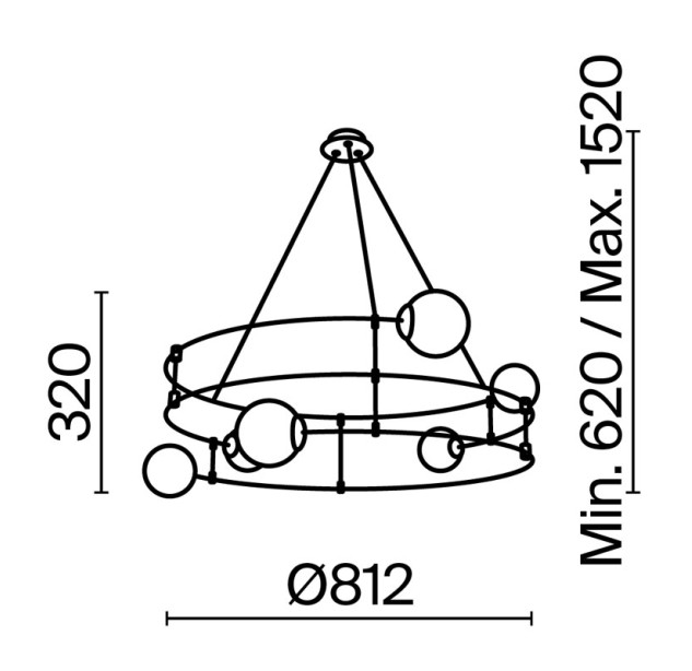 Pakabinamas šviestuvas BALANCE MOD317PL-06B Pakabinamas šviestuvas BALANCE MOD317PL-06B