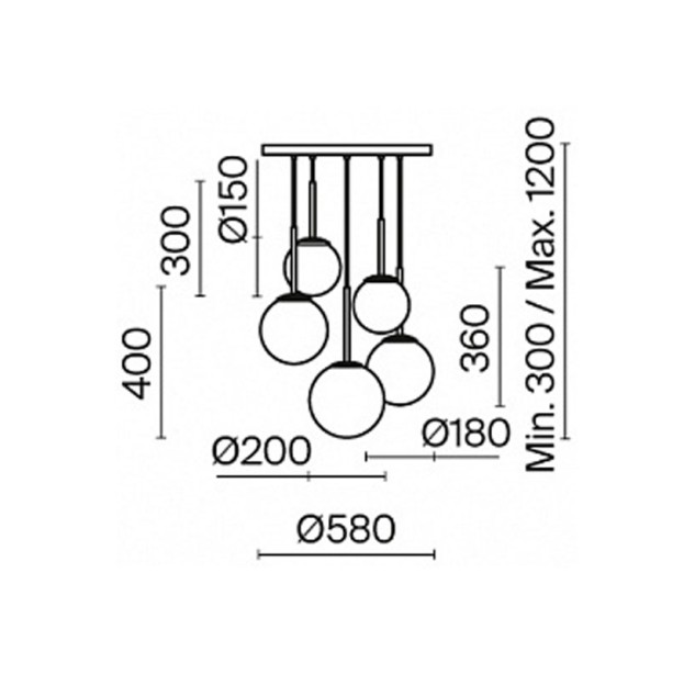 Pakabinamas šviestuvas MODERN MOD321PL-05W Pakabinamas šviestuvas MODERN MOD321PL-05W