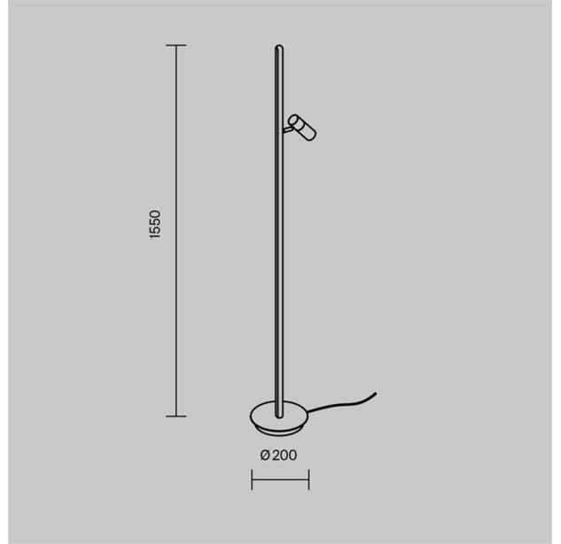 Pastatomas šviestuvas Thin 3000K 14W brass