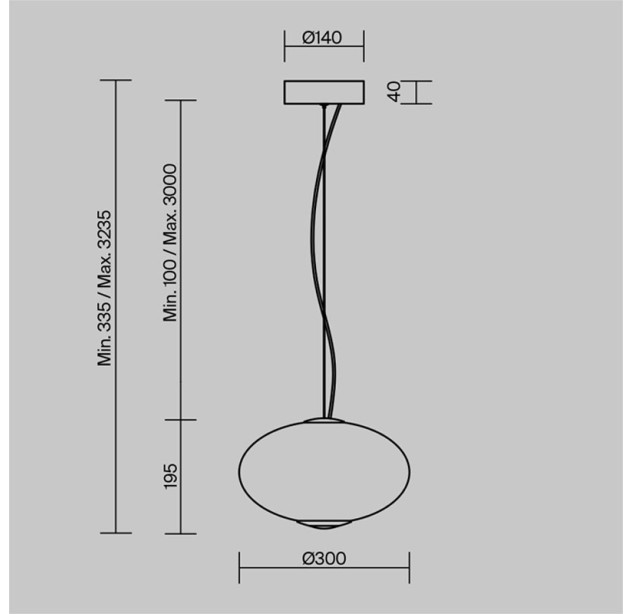 Pakabinamas šviestuvas Bruma 2700K 12W MOD397PL-L12CH2.7K