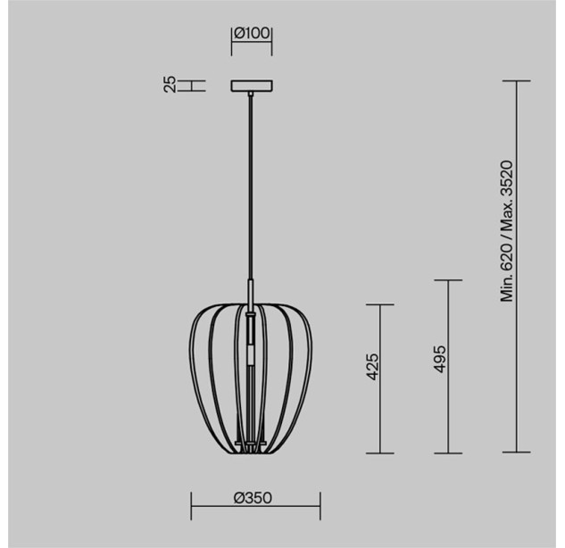 Pakabinamas šviestuvas Cambio E27x1 60W black Pakabinamas šviestuvas Cambio E27x1 60W black