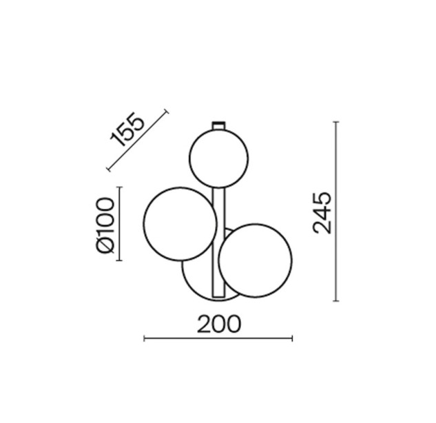 Sieninis šviestuvas DALLAS MOD545WL-03BS Sieninis šviestuvas DALLAS MOD545WL-03BS