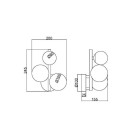 Sieninis šviestuvas DALLAS MOD545WL-03CH Sieninis šviestuvas DALLAS MOD545WL-03CH