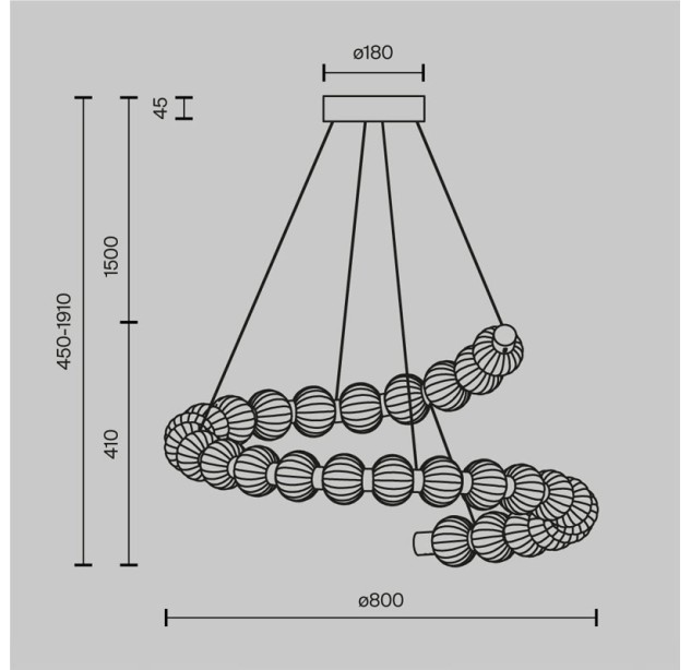 Pakabinamas šviestuvas AMULET 3000K 40W MOD555PL-L35G3K Pakabinamas šviestuvas AMULET 3000K 40W MOD555PL-L35G3K