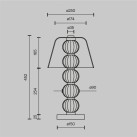 Stalinis šviestuvas AMULET 3000K 10W MOD555TL-L8G3K Stalinis šviestuvas AMULET 3000K 10W MOD555TL-L8G3K