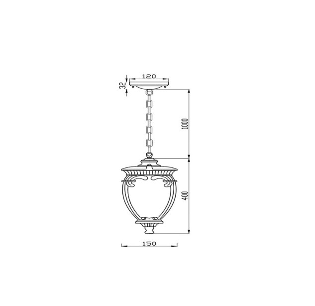 Pakabinamas lauko šviestuvas FLEUR O414PL-01BZ Pakabinamas lauko šviestuvas FLEUR O414PL-01BZ