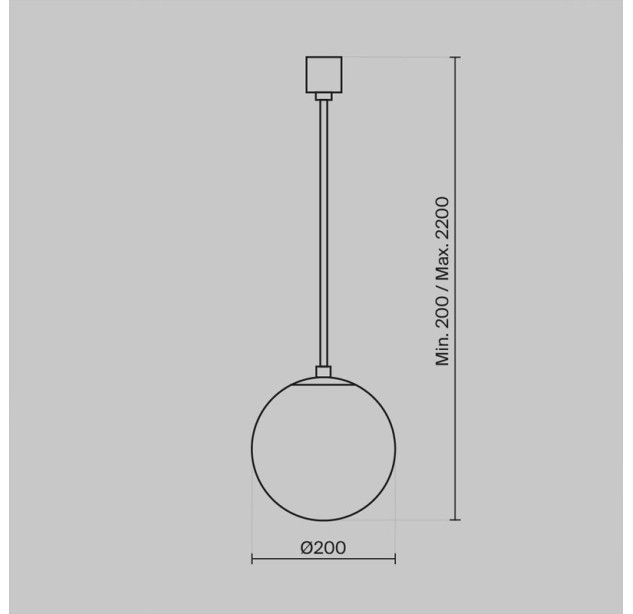 Pakabinamas šviestuvas LUNA 3000K 5W P039PL-5W3K-20-B Pakabinamas šviestuvas LUNA 3000K 5W P039PL-5W3K-20-B