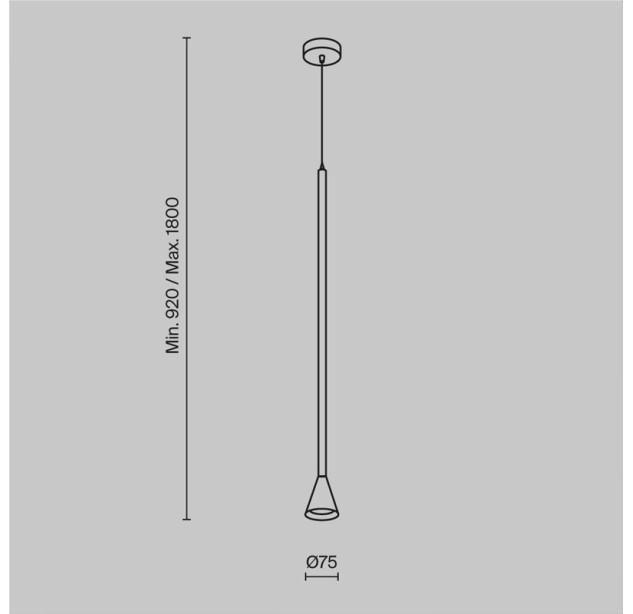 Pakabinamas šviestuvas ARROW P064PL-01B