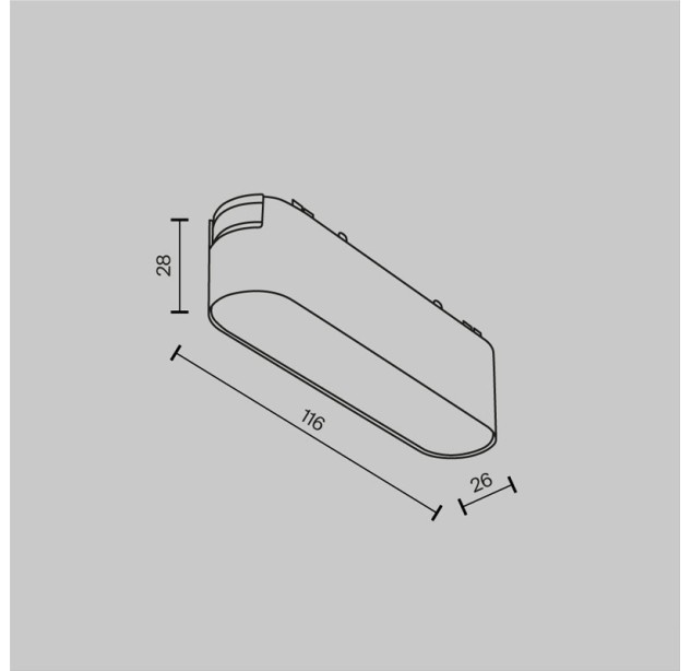 Magnetinis šviestuvas RADITY 3000K 6W TR080-1-6W3K-W