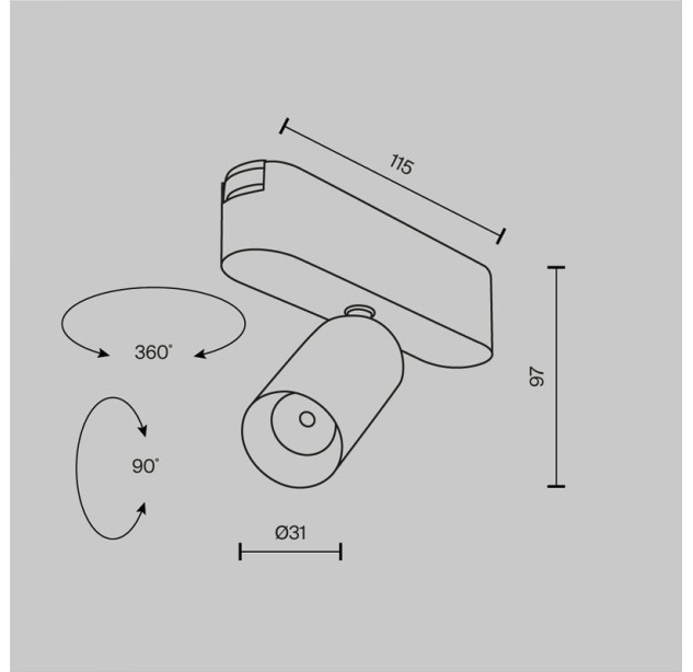 Magnetinis šviestuvas RADITY 3000K 5W TR103-1-5W3K-M-W Magnetinis šviestuvas RADITY 3000K 5W TR103-1-5W3K-M-W