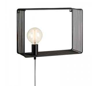 Sieninis šviestuvas SHELF BLACK