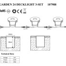 Įleidžiamas lauko šviestuvas GARDEN24 SET x 3 24V