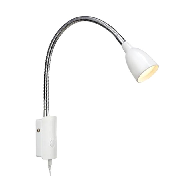 Sieninis šviestuvas TULIP White/Chrome Sieninis šviestuvas TULIP White/Chrome