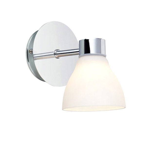 Sieninis šviestuvas CASSIS Chrome/Opal 1 Sieninis šviestuvas CASSIS Chrome/Opal 1
